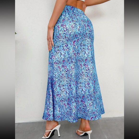 Boho floral print high waisted maxi shirt - Picture 3 of 15